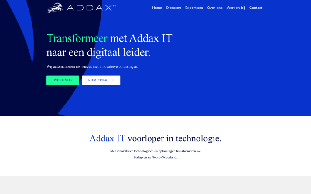 Addax IT B.V. – website screenshot