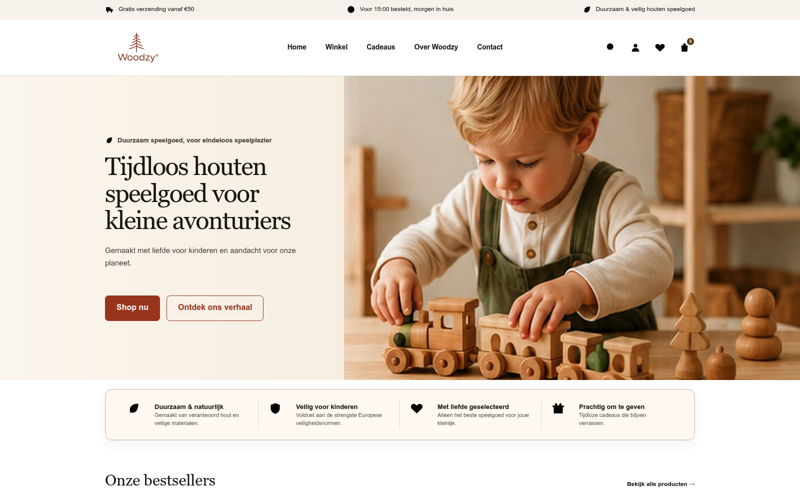 Woodzy – website screenshot